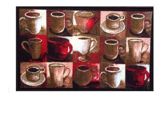 Covoras bucatarie Davo Pro Cups nylon multicolor dreptunghiular 50x80 cm