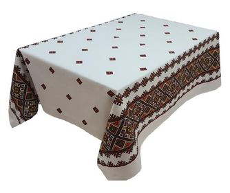 Fata de masa pentru 6 persoane, traditional negru, bumbac 100%, 180x150 cm, multicolor Sofi 180 x 150