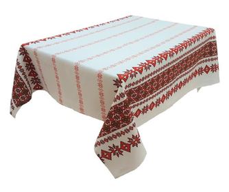 Fata de masa pentru 6 persoane, traditional rosu, bumbac 100%, 180x150 cm, multicolor Sofi 180 x 150