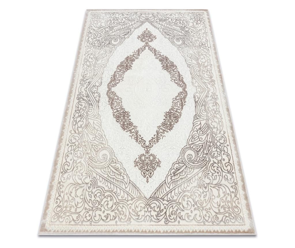 Covor CORE 8111 Ornament Vintage - structural, doua niveluri de lana, beige 160x220 cm  160x220 cm