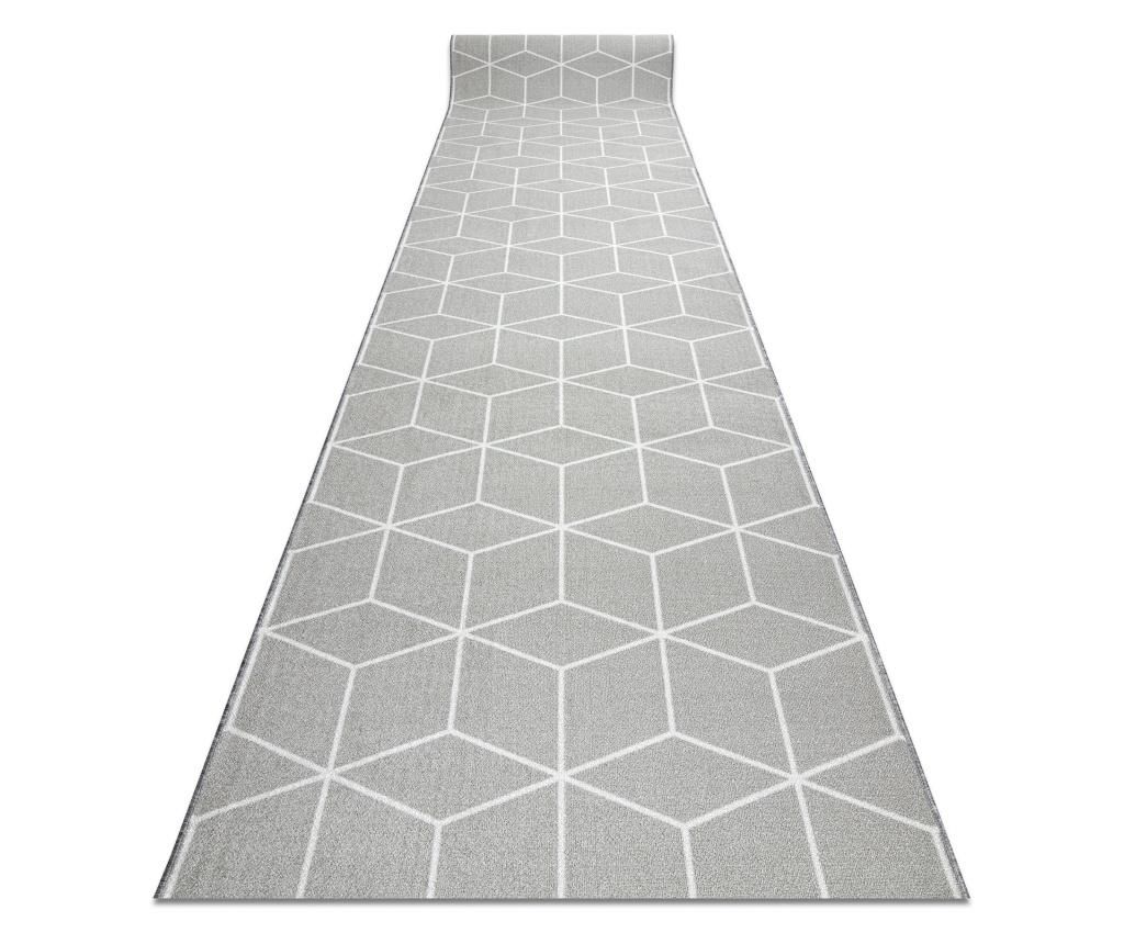 PLOČNIK gumirani CUBE Kocka, guma Siva 57x900 cm