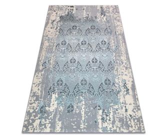 Covor CORE W3824 Ornament Vintage - structural, doua niveluri de lana, albastru deschis / crema / gri 200x290 cm  200x290 cm