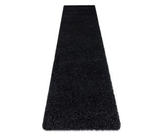 Běhoun SOFFI shaggy 5cm černý - do kuchyně, předsíně, chodby, haly 70x300 cm  70x300 cm