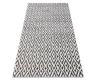 Модерен килим MUNDO E0621 геометричен външно бежово / черен 200x290 cm  200x290 см