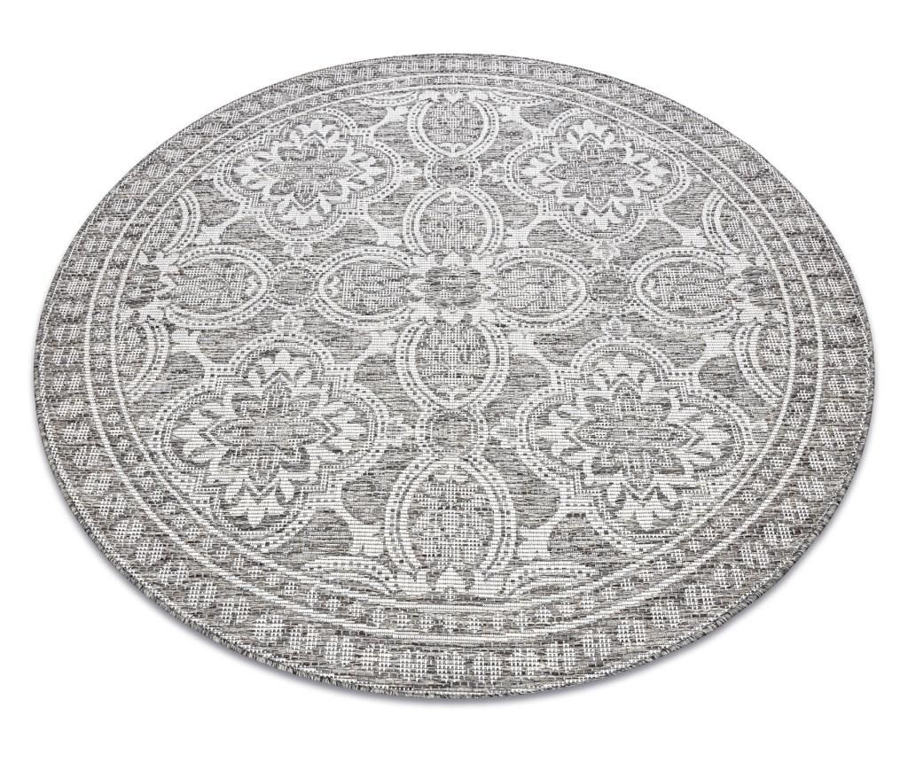  Fonott sizal szőnyeg LOFT 21193 Kör boho elefántcsont/ezüst/taupe kerék 120 cm P120 cm