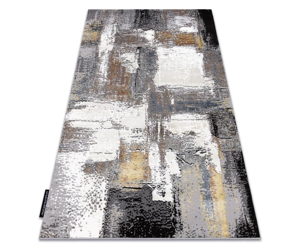  Modern DE LUXE 633 Absztrakció - Structural krém / arany 200x290 cm 200x290 cm