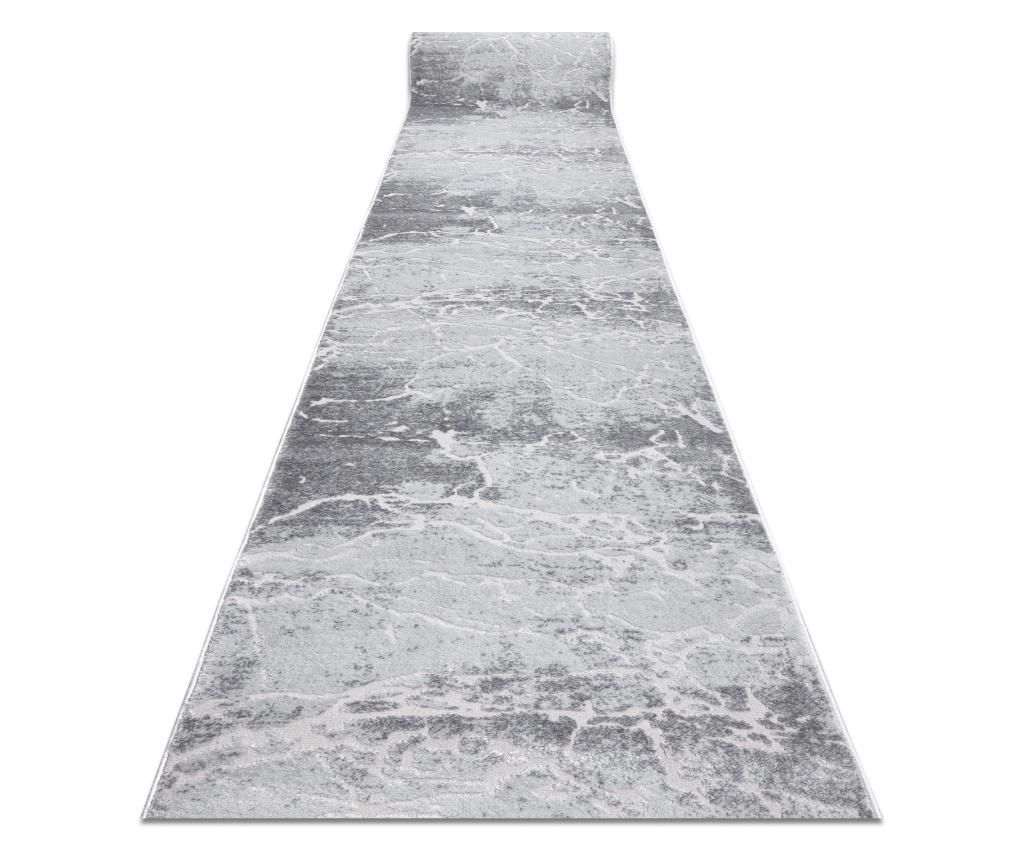 MEFE futó szőnyeg Structural 6182 két szintű gyapjú szürke 60 cm 60x530 cm