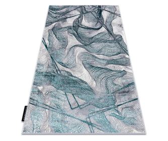 модерен DE LUXE килим 621 нето - structural сив / зелен 120x170 cm  120x170 см