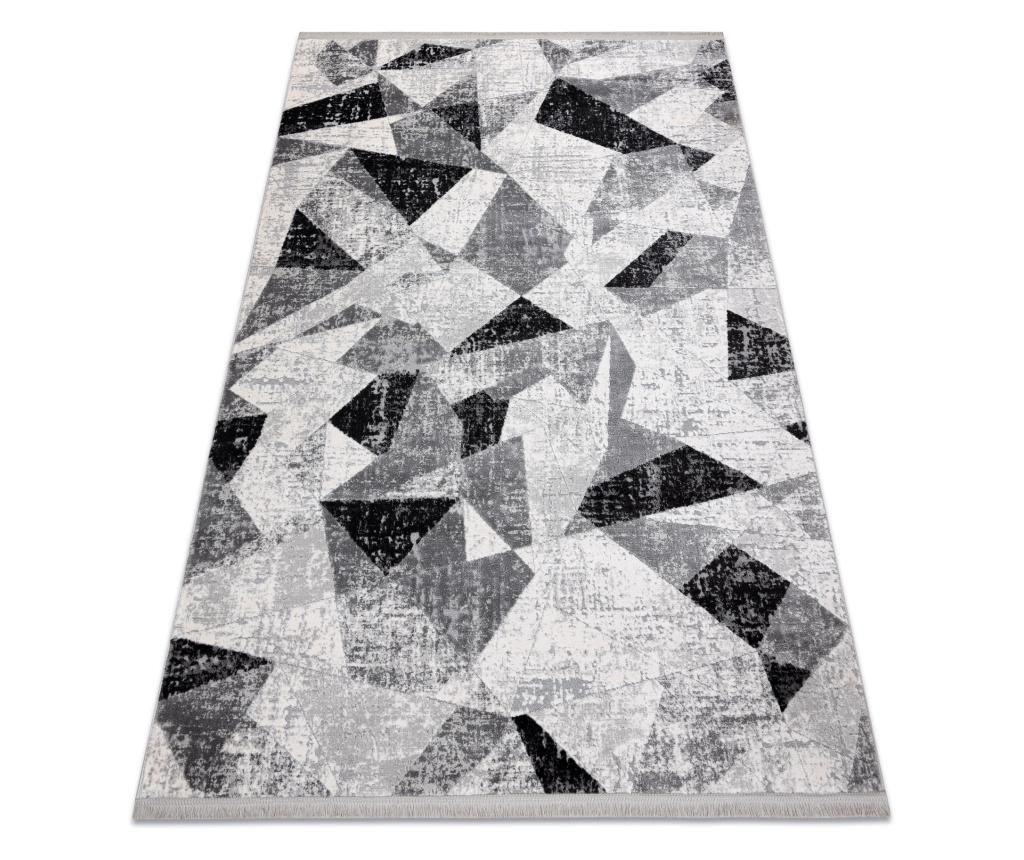  Modern szőnyeg TULS szerkezeti, rojt 51211 Geometric antracit 180x270 cm 180x270 cm