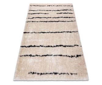 Szőnyeg FLUFFY 2371 shaggy csík - сметана / antracit 120x170 cm 120x170 cm