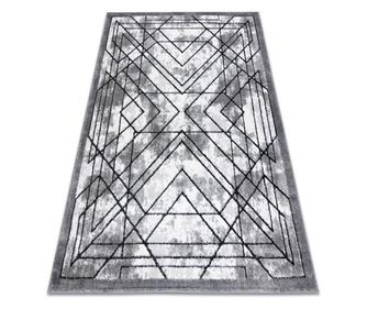 модерен килим COZY Tico, геометричен structural две нива на руно сив 160x220 cm