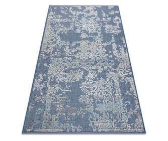 Szőnyeg Structural SOLE D3811 Dísz lapos szövött kék / bézs 160x220 cm 160x220 cm