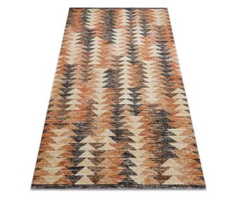 Modern szőnyeg MUNDO D5781 háromszögek 3D szabadtéri narancssárga / bézs 80x250 cm 80x250 cm