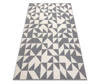 Covor SPRING 20414332 triunghiuri sisal, buclat - gri / krem 200x290 cm  200x290 cm