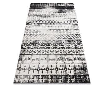 Moderný koberec MUNDO E0592 etnický outdoor béžová / černý 180x270 cm  180x270 cm
