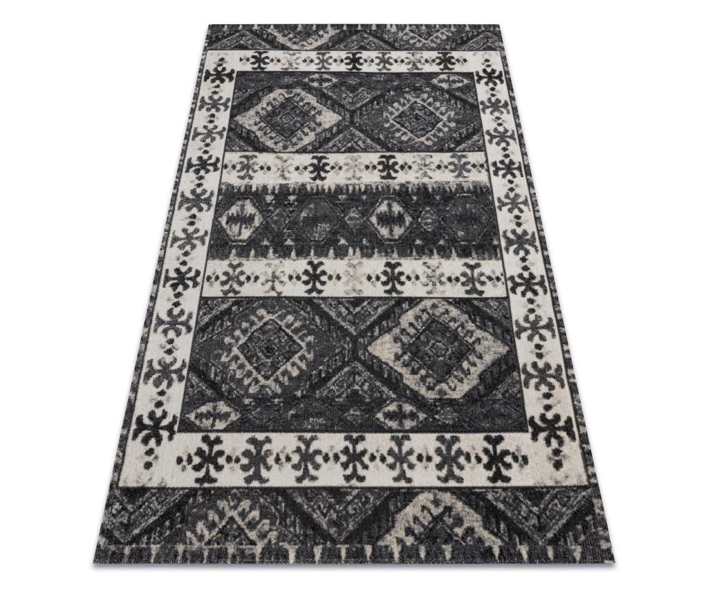 Covor modern MUNDO E0651 etnic exterior bej / negru 180x270 cm  180x270 cm
