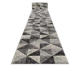 Пътека FEEL 5672/16811 Триъгълници сиво/антрацит/сметана 70 cm 70x120 cm  70x120 см