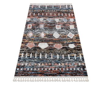 Modern szőnyeg BELLE BR36A fekete / bézs Rojt 160x220 cm 160x220 cm