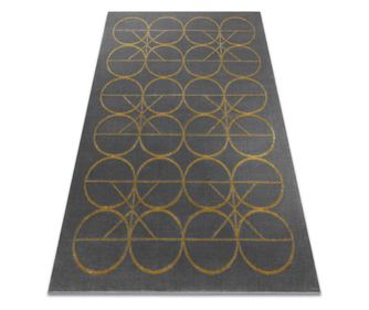 изключителен EMERALD килим 1010 блясък, кръгове сив / злато 160x220 cm  160x220 см