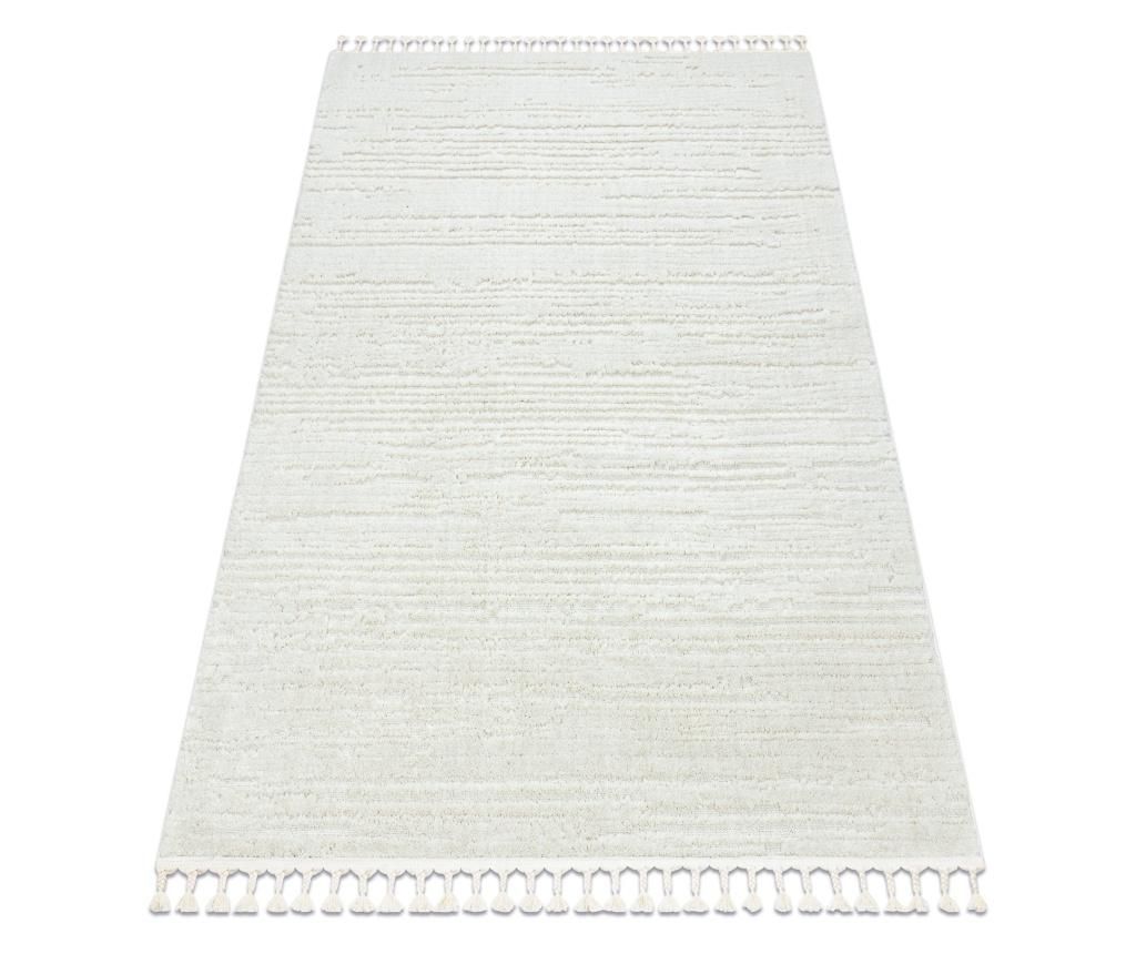 Covor SEVILLA AC53B dunga alb Franjuri Berber shaggy 200x290 cm  200x290 cm
