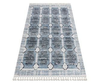 Modern szőnyeg BELLE BR22A bézs / kék Rojt 80x150 cm 80x150 cm