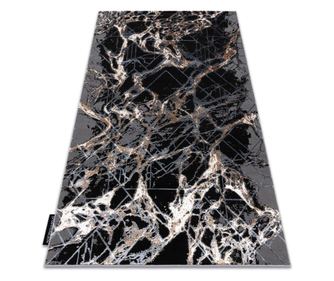 модерен DE LUXE килим 622 абстракция - structural сив / злато 120x170 cm  120x170 см