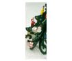 Decoratiune Craciun, Brad, Verde, 6 cavitati cu ornamente, 12 cm x 20 cm, Lemn, Flippy