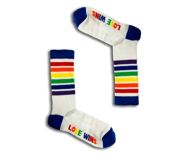 Set 3 perechi de sosete colorate unisex, one size, Multicolor