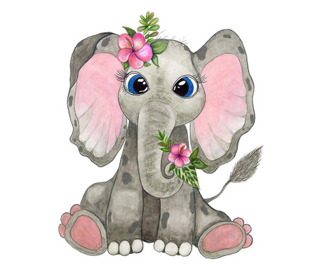 Ilustratie Art Print pentru copii ”Baby Elephant” A3