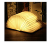 Lampa LED in forma de carte, aspect de lemn, bej