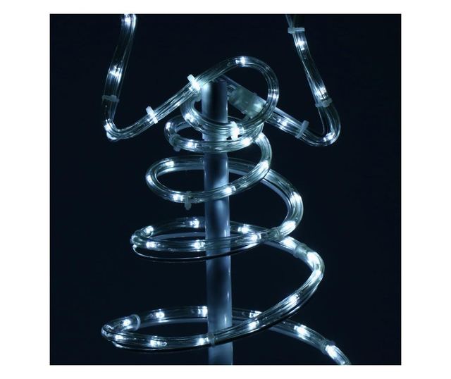 Instalatie lumini pentru Craciun, Brad stilizat, Sersimo, 192 LED-uri, 124cm, alb