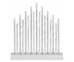 Lumanari decorative de Craciun, 17 becuri tip LED, culoare argintiu