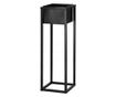 Suport ghiveci metalic negru GA188 cu teava patrata, inaltime 80cm
