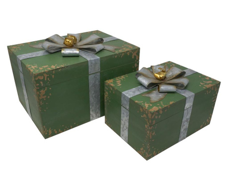 Set de 2 cutii cadou Nuvole Di Stoffa, Andrew, lemn, multicolor