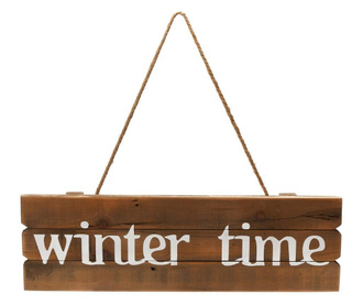 Decoratiune pentru usa Nuvole Di Stoffa, Winter Time, lemn, 58x46x1 cm, multicolor