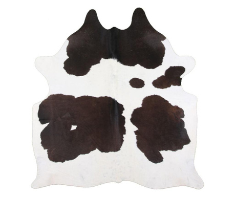 Covor Arctic Fur, Back to nature, 175x185 cm, piele de vaca, negru/alb