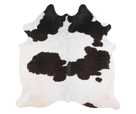 Covor Arctic Fur, Back to nature, 180x185 cm, piele de vaca, negru/alb