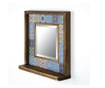 Fali tükör Evila Originals, fa, 33x33x8 cm, többszínű