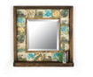 Καθρέφτης τοίχου Evila Originals, ξύλο, 33x33x8 cm, πολύχρωμο