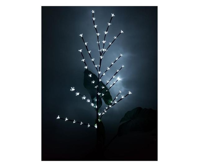 Decoratiune Luminoasa Crenguta cu Baterii 72 LED -uri Flori Alb Rece