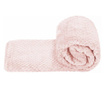 Patura - cuvertura pufoasa cu model in relief 200 x 220 cm Light Pink