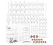 Set globuri si decoratiuni de Craciun, 101 piese, diverse dimensiuni, alb