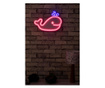 Stenska dekoracija z LED sijalko Baby Whale