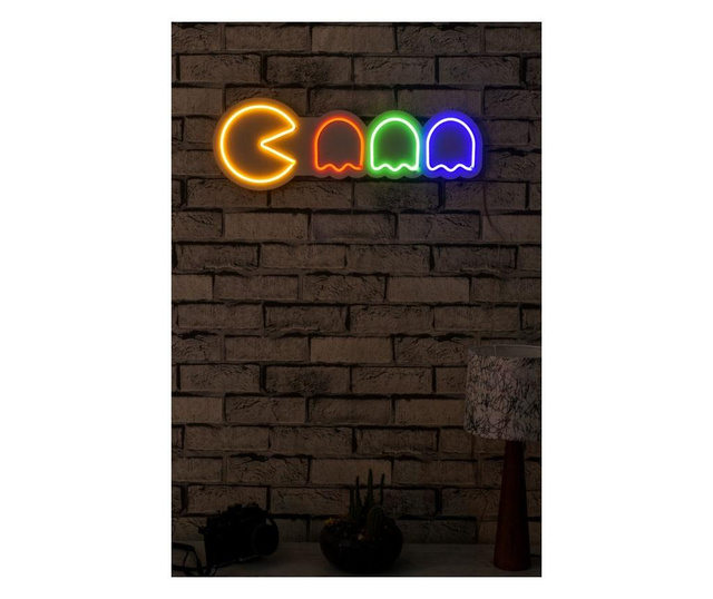 Стенна LED декорация Pacman