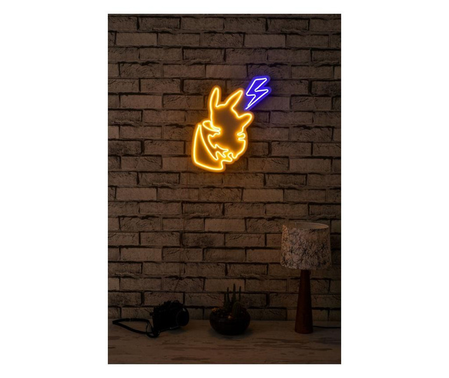 Stenska dekoracija z LED sijalko Pikachu