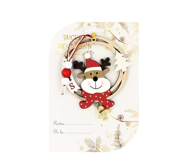 Decoratiune Craciun snow circle xmas reindeer