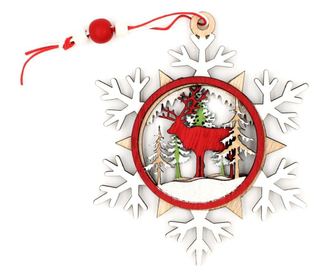 Decoratiune Craciun fulg de nea ren
