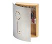 Cutie depozitare chei Bambus si inox, 21.5 x 5.5 x 24.5 cm