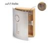 Cutie depozitare chei Bambus si inox, 21.5 x 5.5 x 24.5 cm