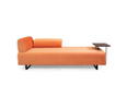 Canapea extensibila 3 locuri Artie, Infinity with Side Table, roz somon, 220x90x80 cm